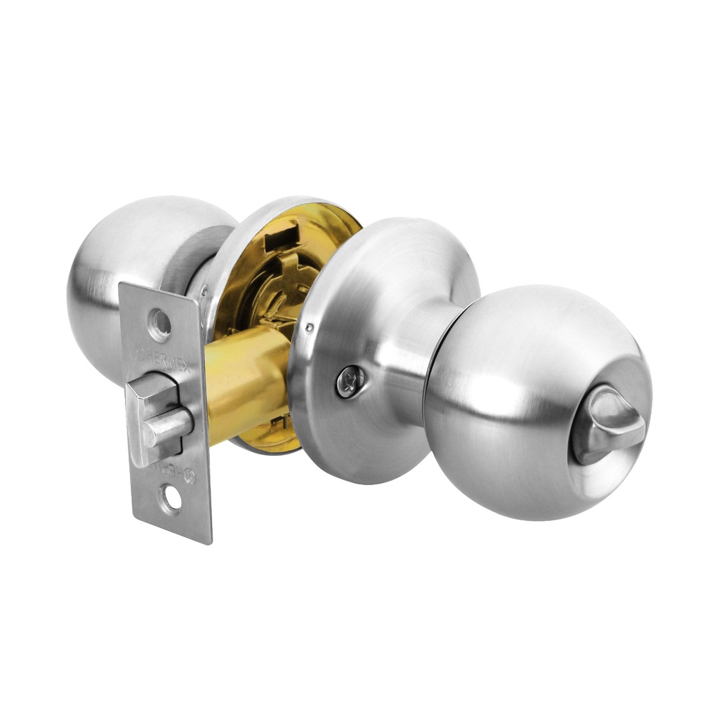 Cerradura tipo esfera, tubular, recamara, cromo, Basic