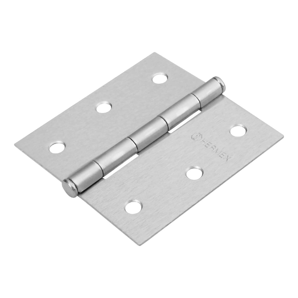 Bisagra cuadrada 3', cromo mate, cabeza plana, Basic