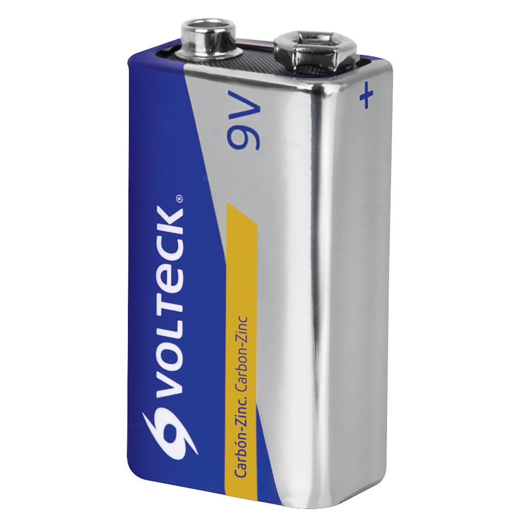 Pila zinc-carbon 9 V en blister, Volteck