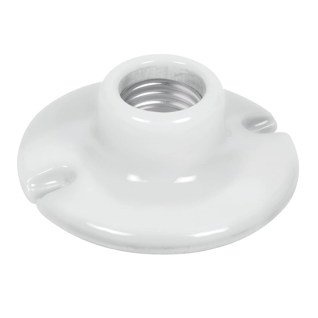 Portalampara de porcelana, 3-1/2', redonda, Volteck