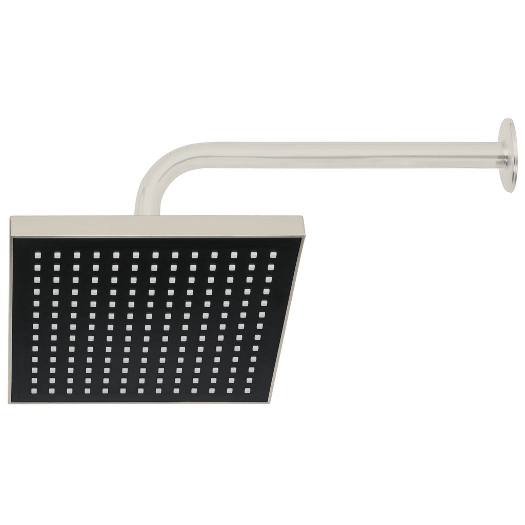 Regadera cuadrada ABS 8' acabado satin con brazo, Foset