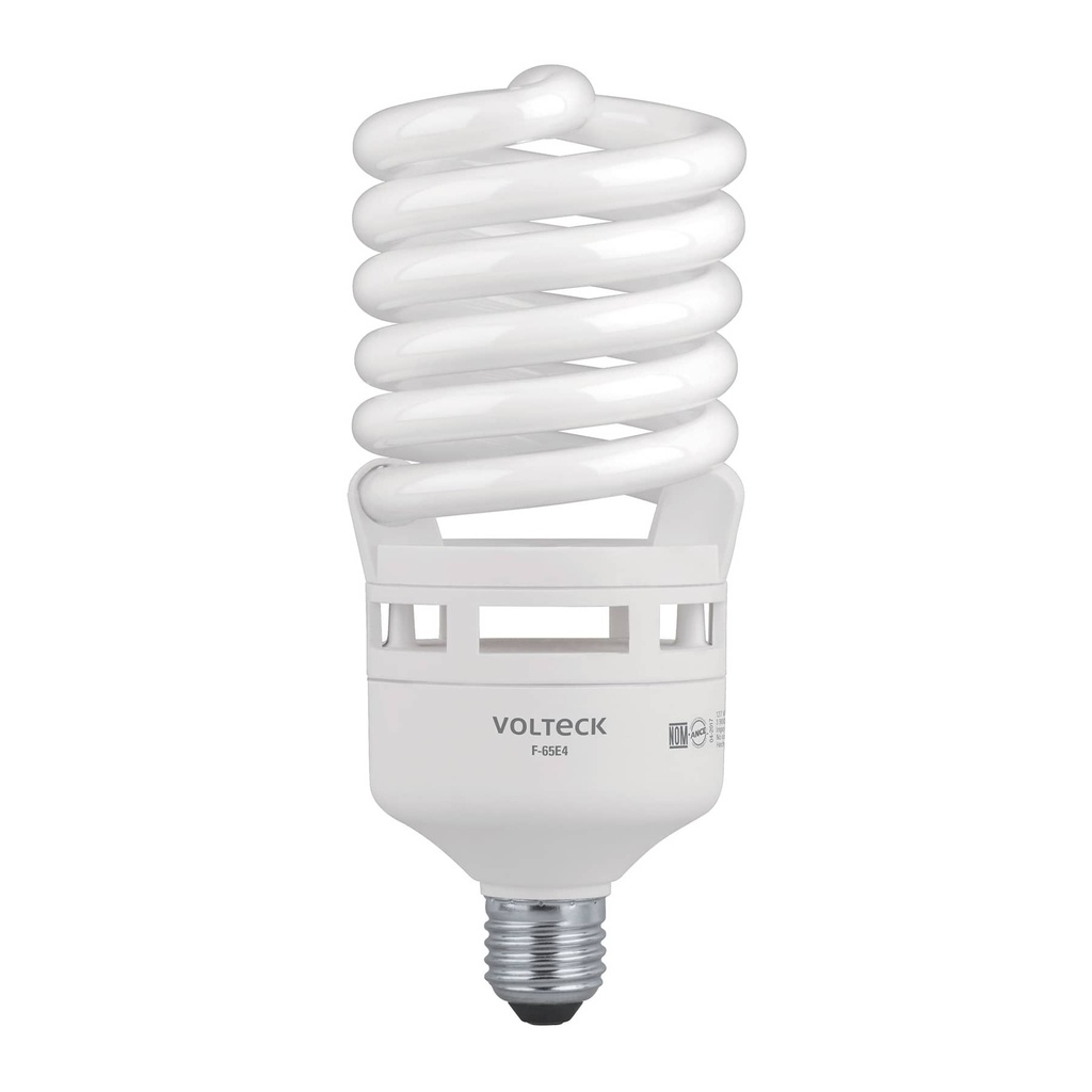 Lampara espiral T4 65 W alta potencia luz de dia, caja