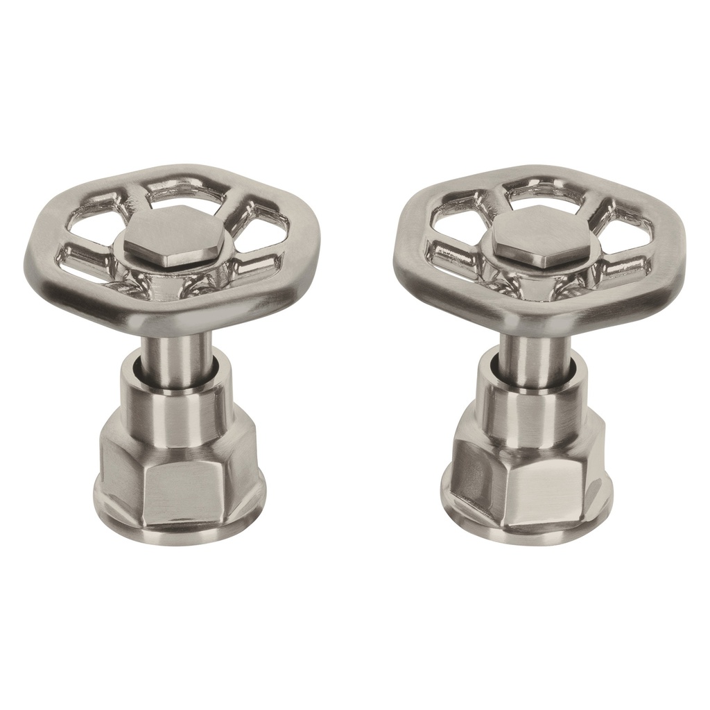 Juego de 2 manerales para mezcladora, volante, satin, Tubig