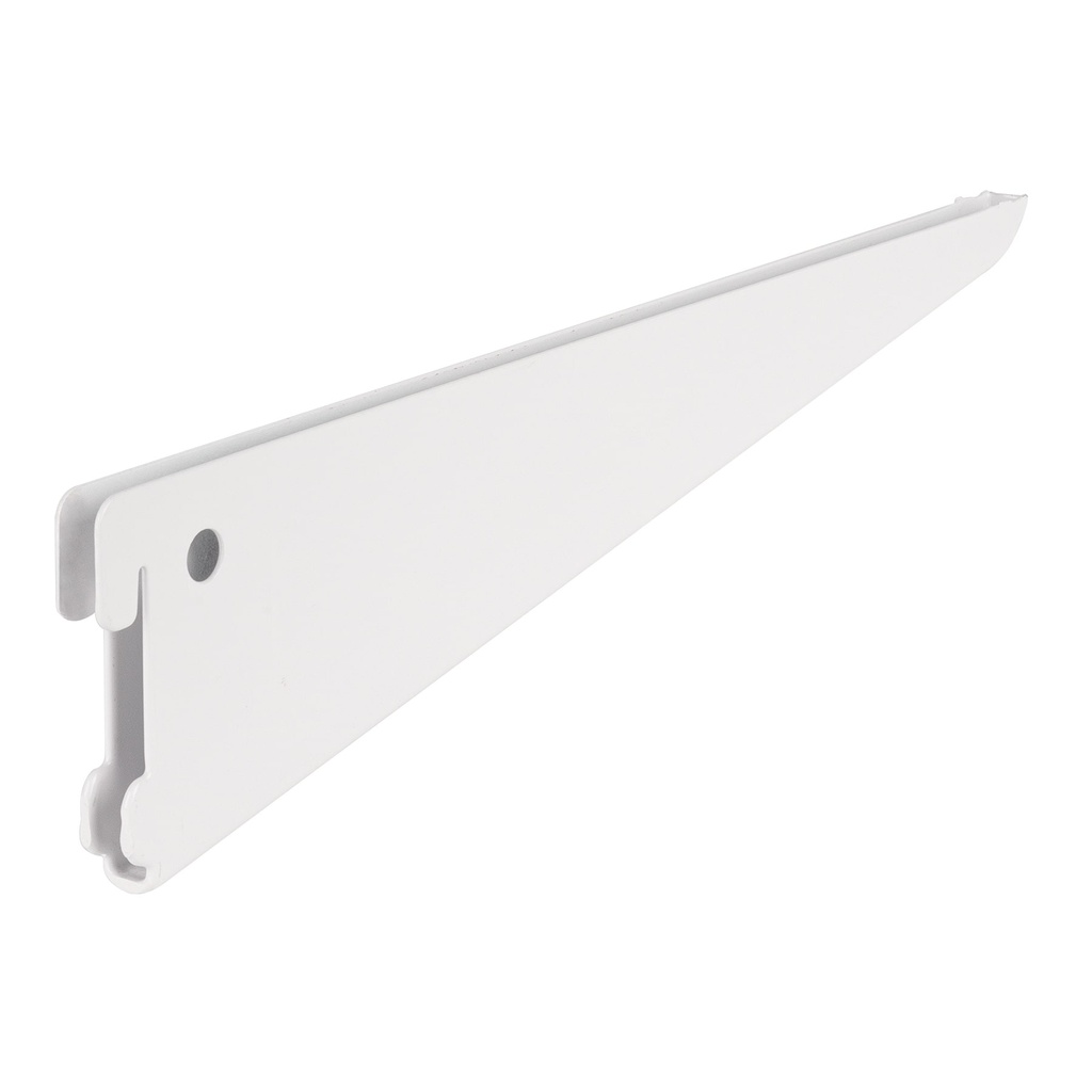 Mensula plana blanca para cremallera doble, 27cm, Fiero