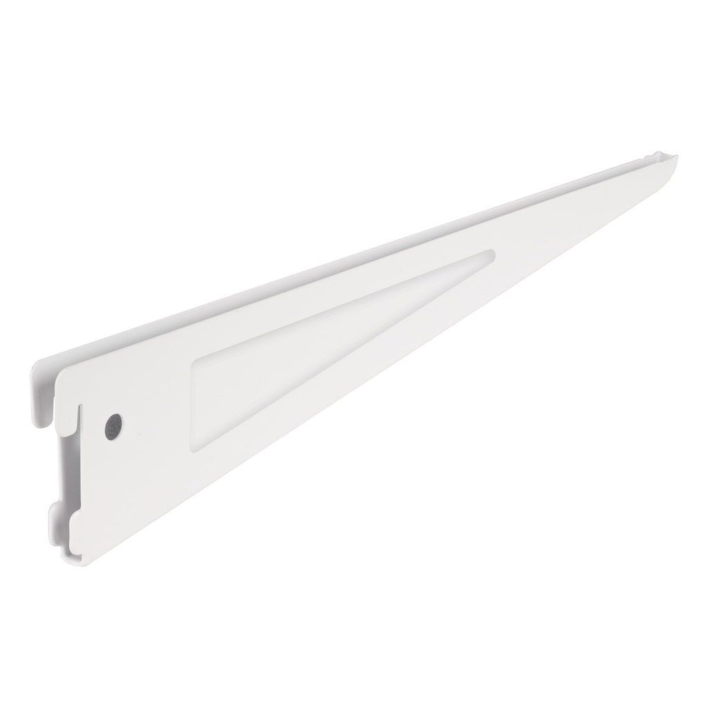 Mensula plana blanca para cremallera doble, 37cm, Fiero