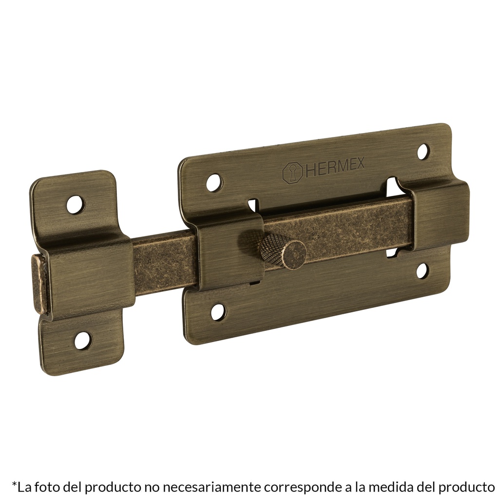 Pasador de barra plana 2', laton antiguo, Hermex