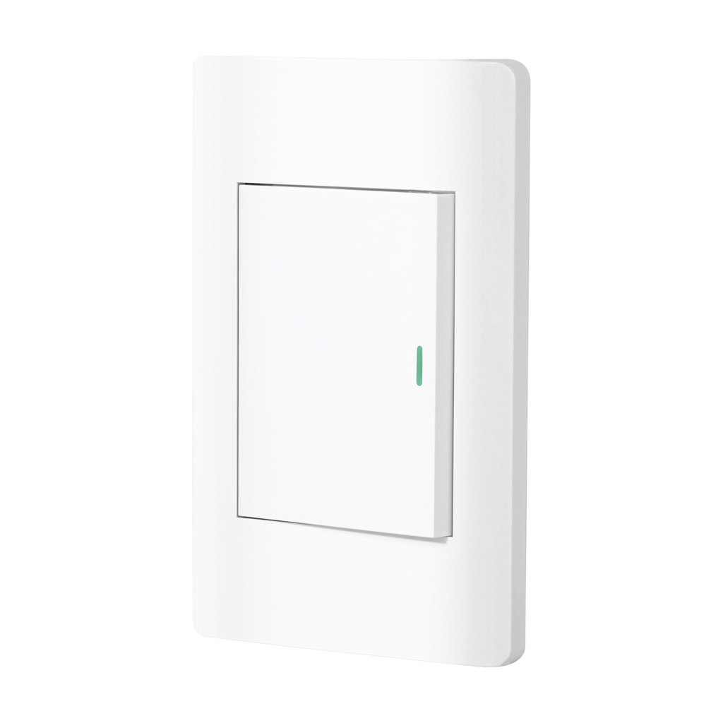 Placa armada blanca 1 interruptor 3 modulos, Lisboa, Volteck