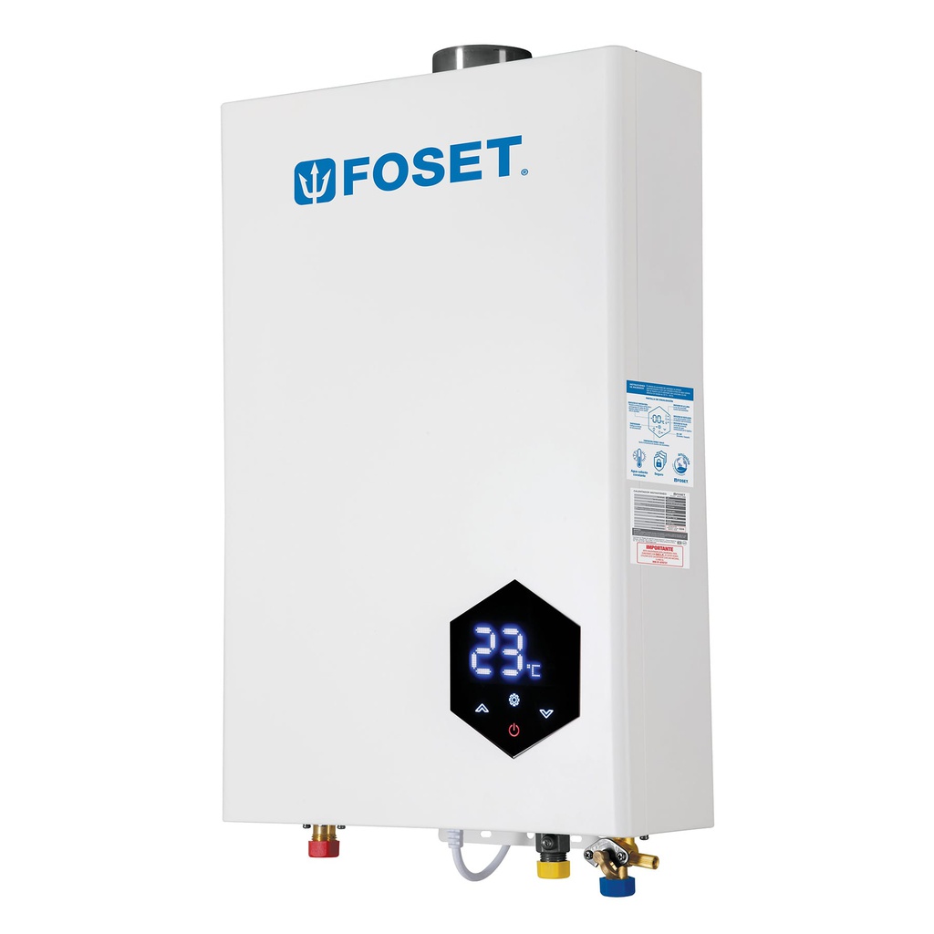 Calentador instantaneo modulante, 24L, 4 serv, gas LP, Foset