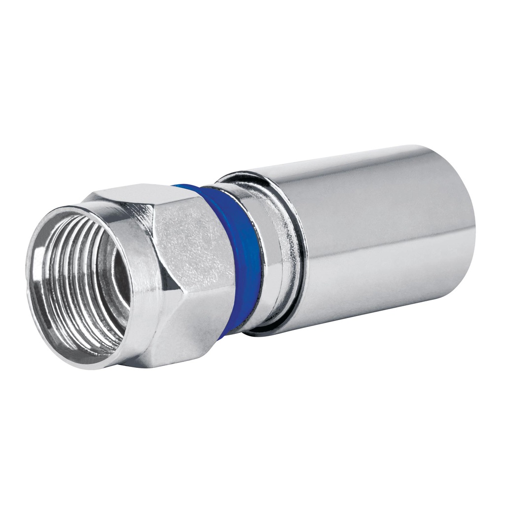 Bolsa con 2 conectores coaxiales RG 6 de compresion, Volteck