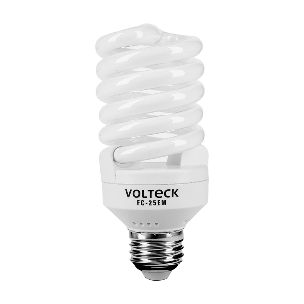 Lampara espiral mini T2 25 W luz calida en blister, Volteck