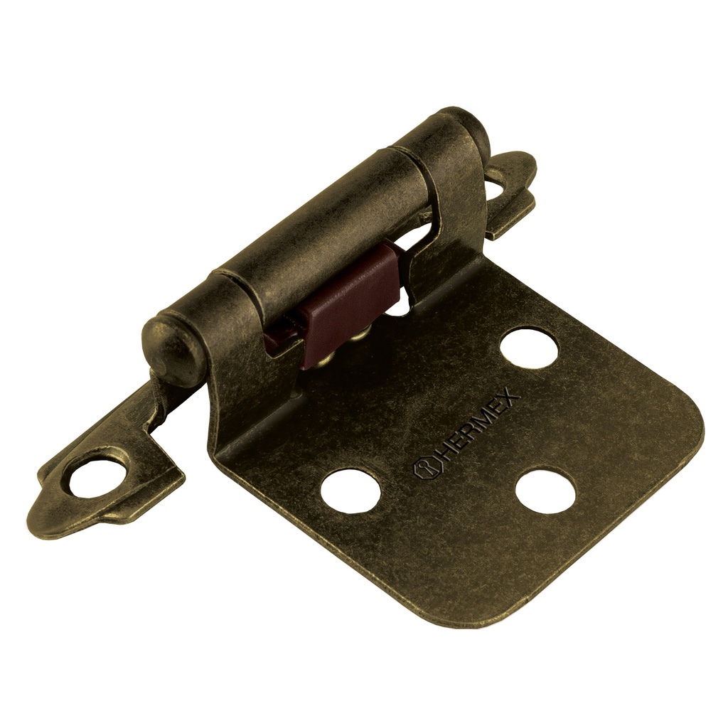 Bolsa con 2 bisagras parche de 7cm, laton antiguo, Hermex