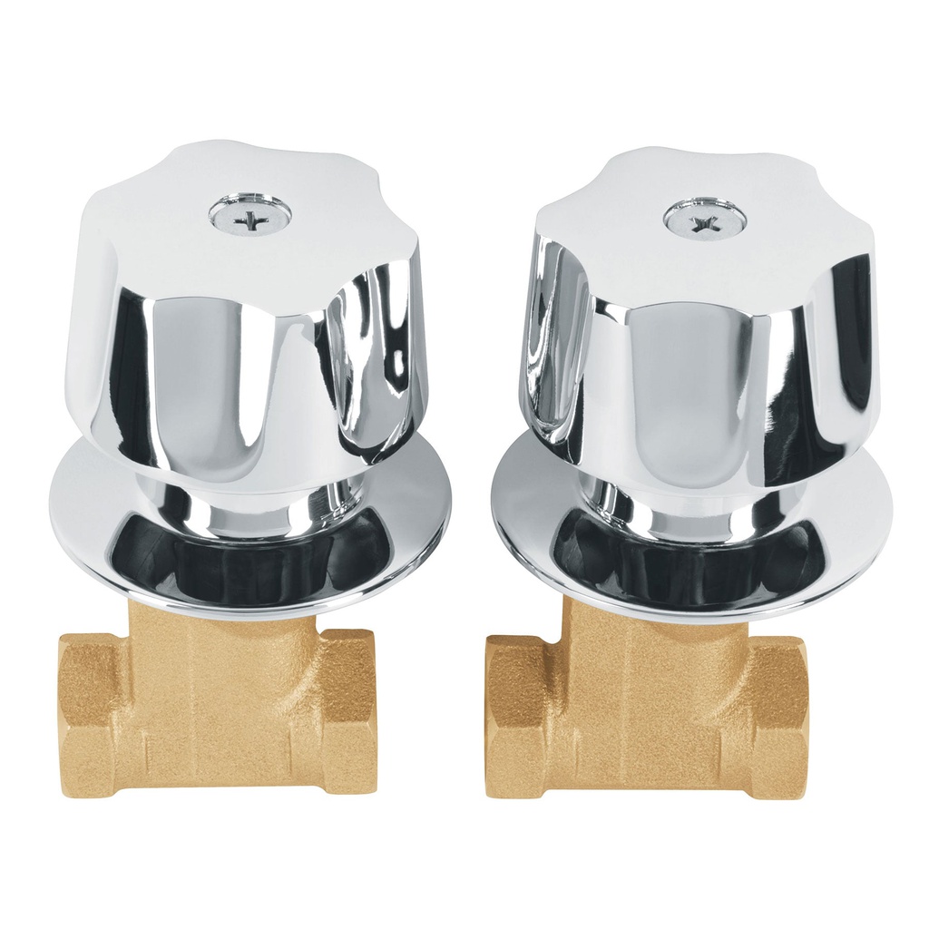 Juego llaves empotrar roscables, maneral metalico, Foset