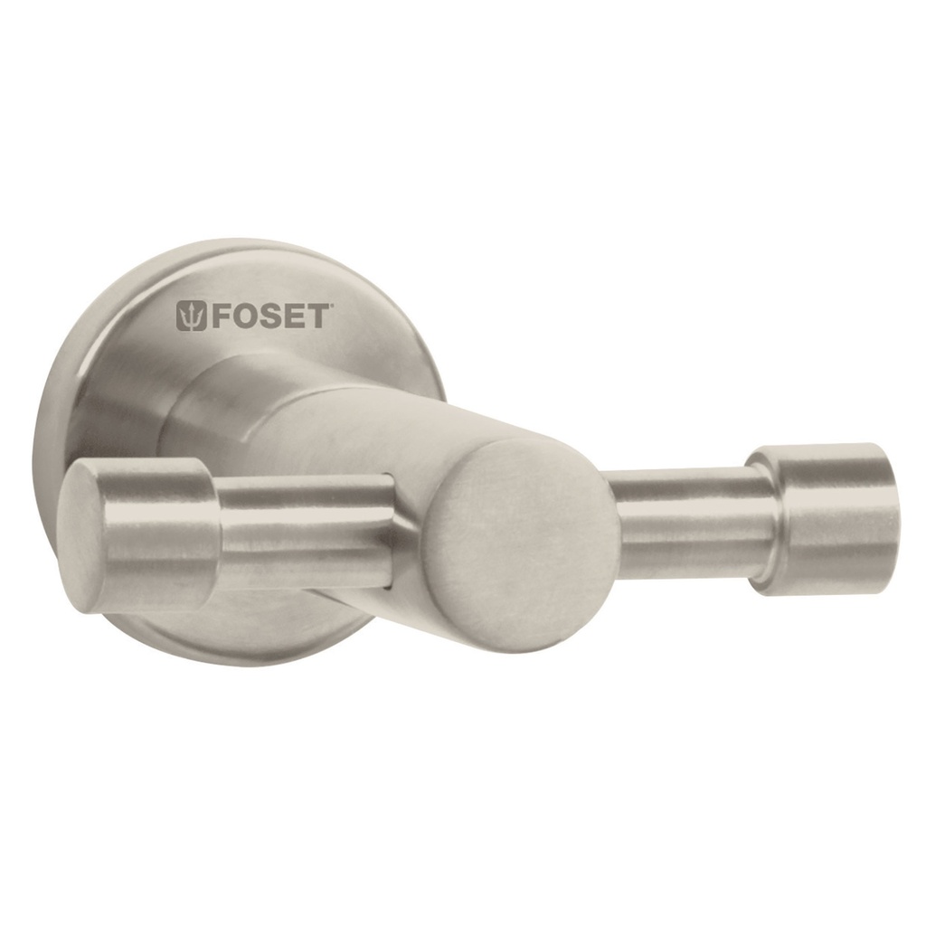 Gancho doble metalico satin para toallas, Foset Element
