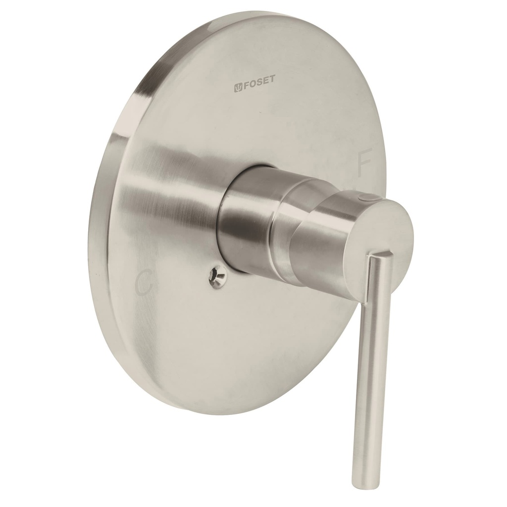 Monomando satin para regadera sin desviador, Foset