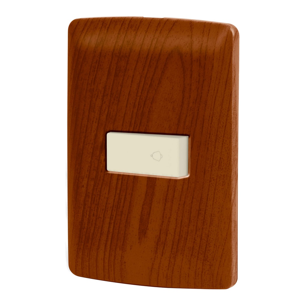 Placa armada con timbre madera, linea Italiana, Volteck