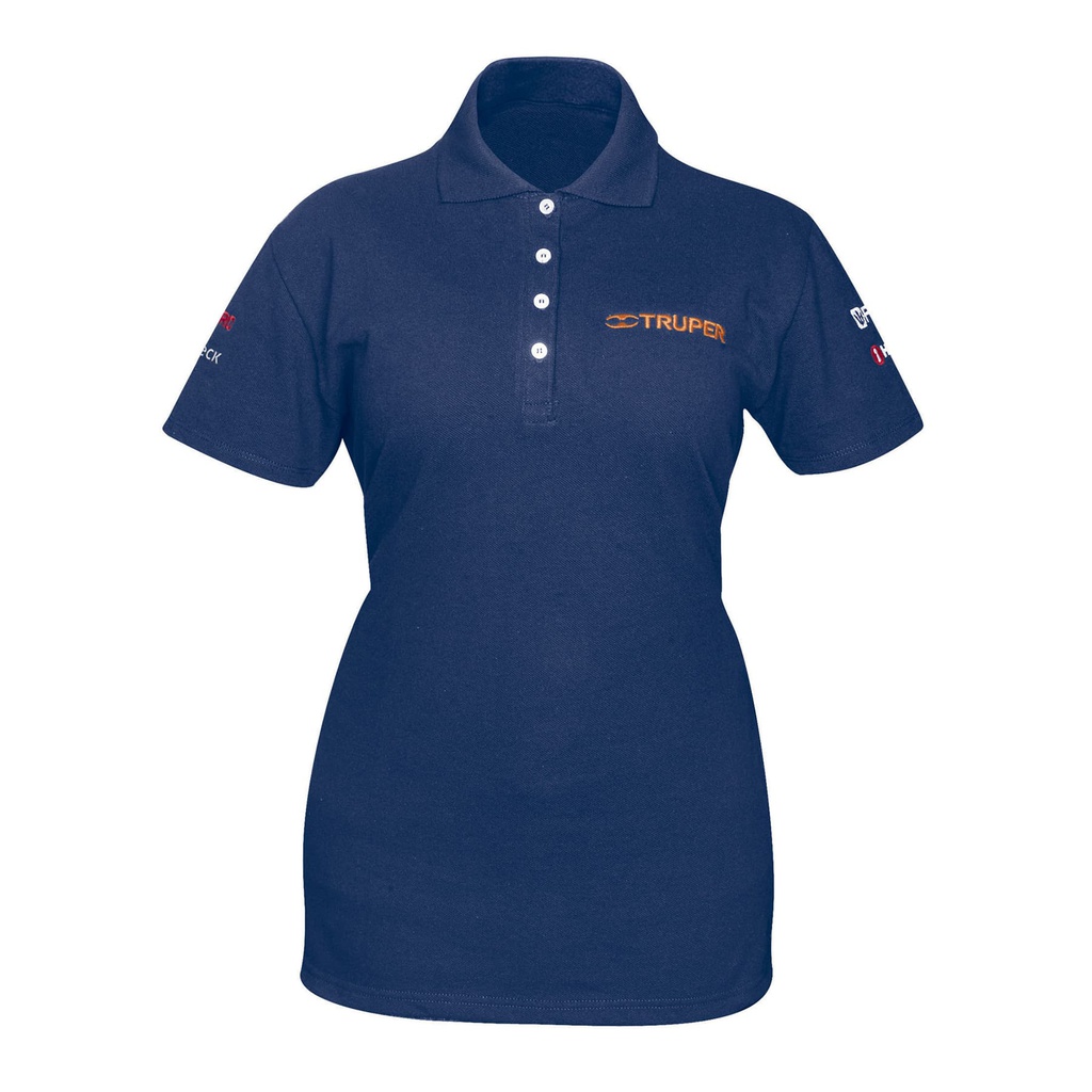 Playera polo para mujer, azul, CH, Truper