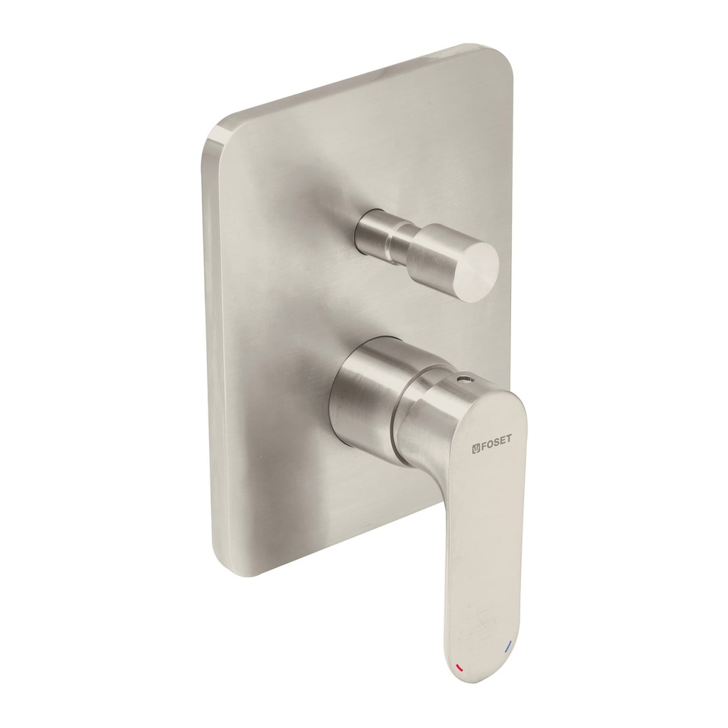 Monomando satin para regadera o tina con desviador, Foset