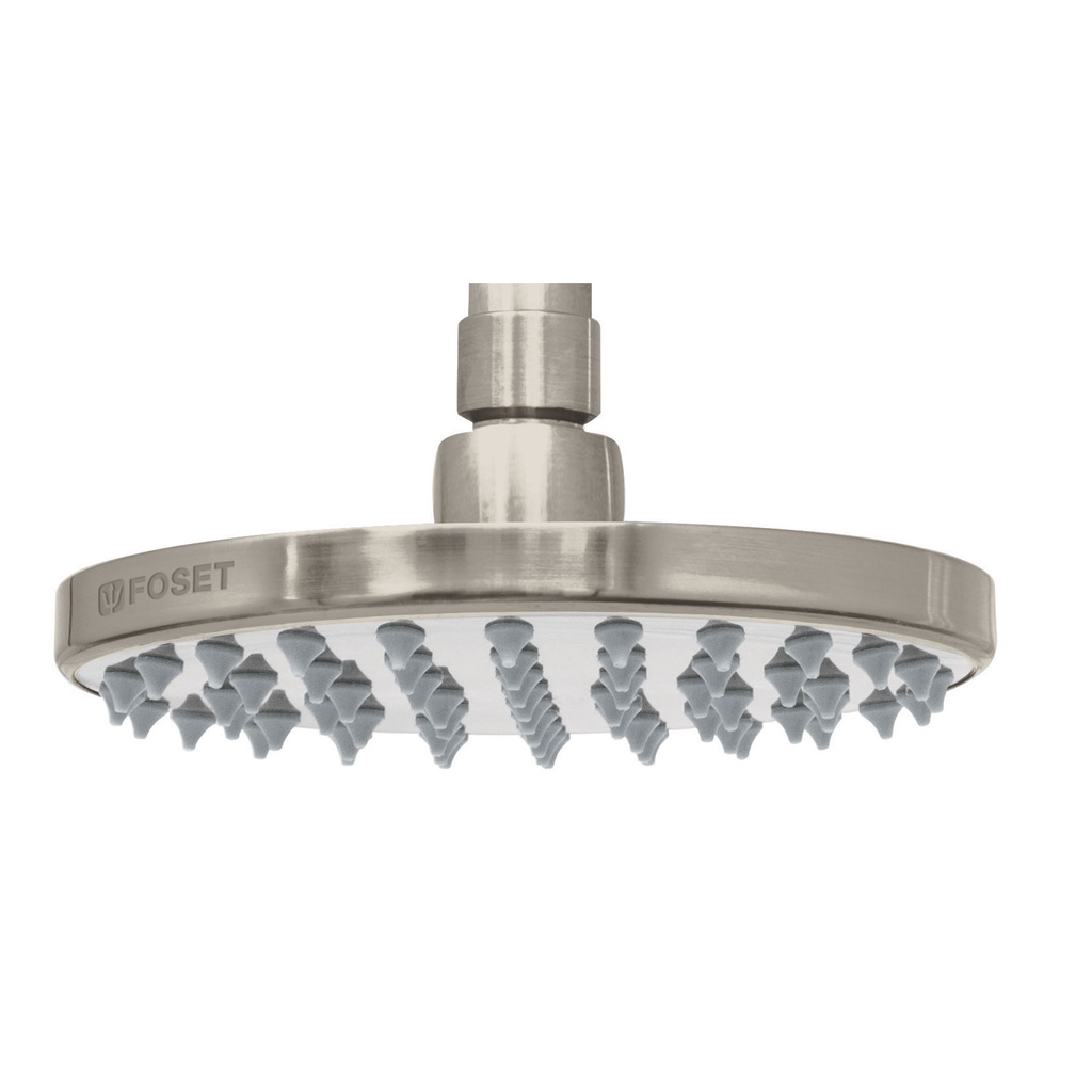 Regadera satin 6' plato redondo, sin brazo, Foset Element