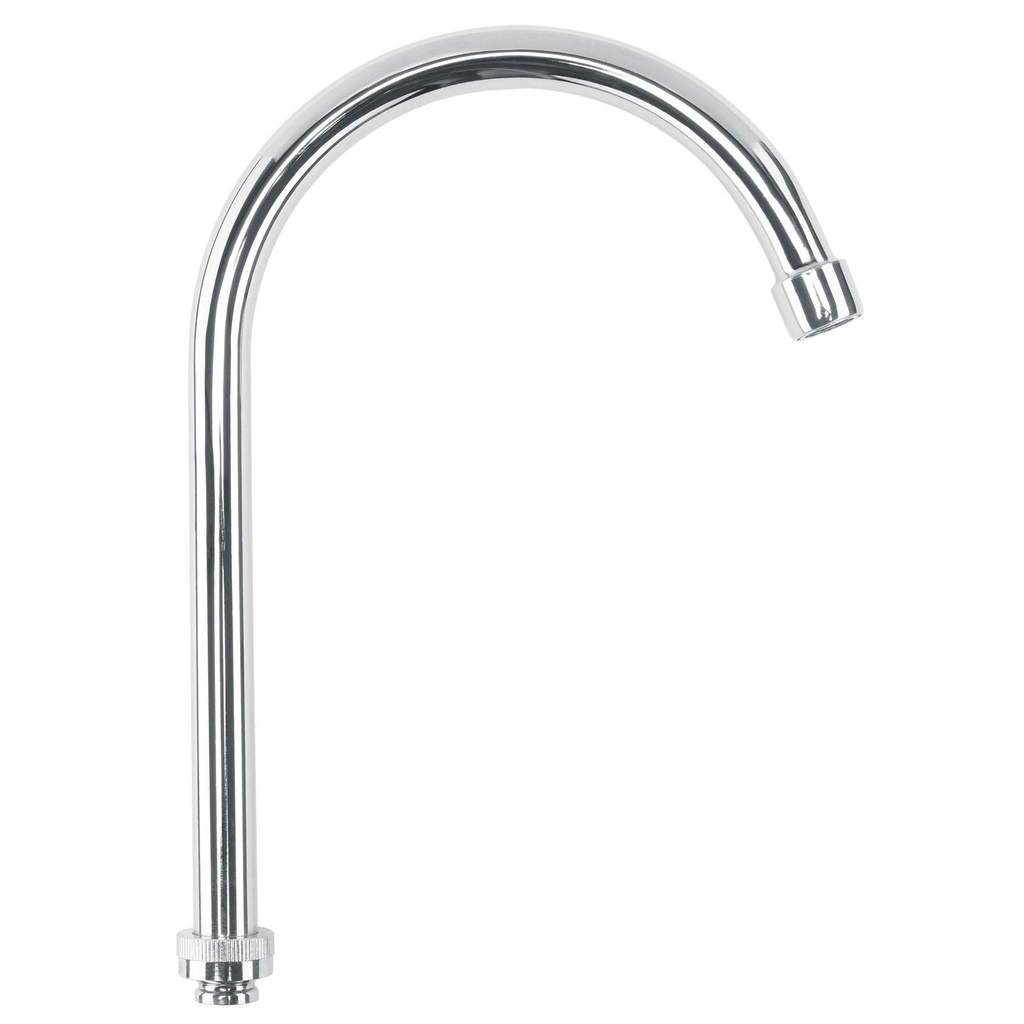 Cuello alto/curvo para mezcladora de fregadero, cromo, Basic