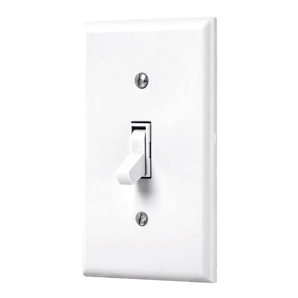 Placa armada interruptor sencillo, linea Standard, blanco