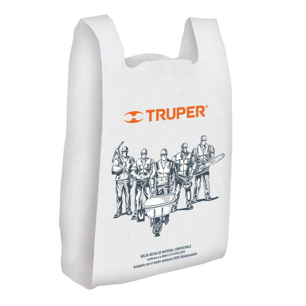 Bolsa plastica biodegradable de 34 x 60 cm, Truper