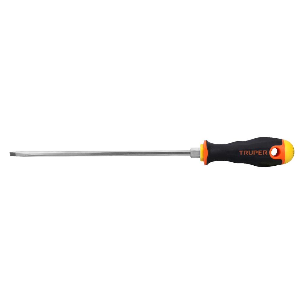 Desarmador cabinet 3/16' x 8' mango Comfort Grip, Truper
