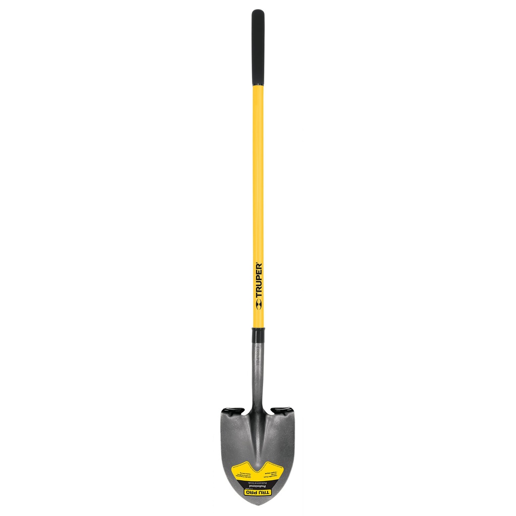 Pala redonda Tru Pro, mango largo de fibra de vidrio 48'