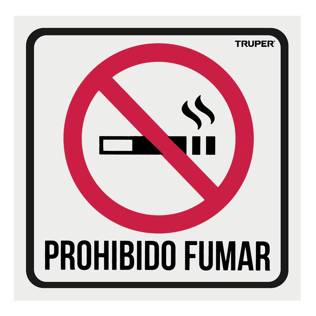 Letrero de señalizacion 'NO FUMAR', 19 x 19 cm, Truper
