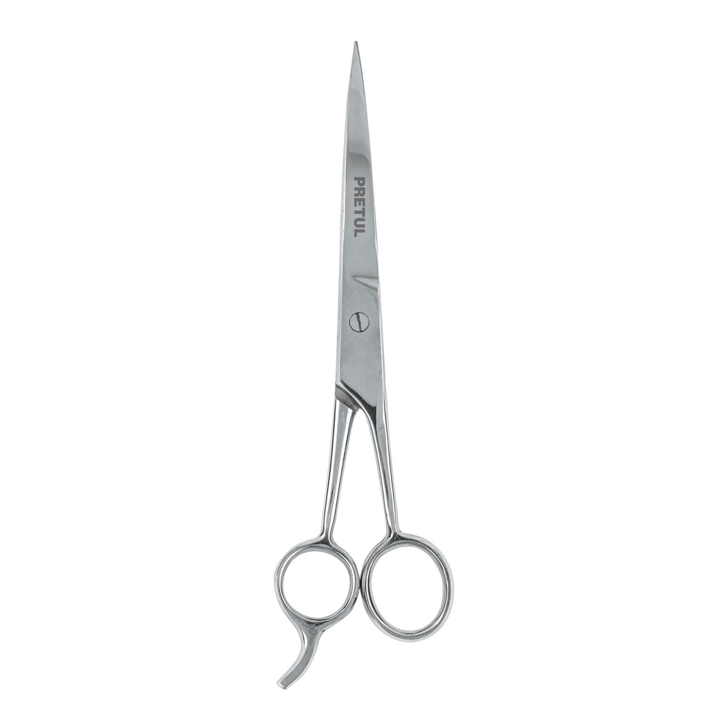 Tijera 7-1/2' acero inox con gancho para estilista, Pretul