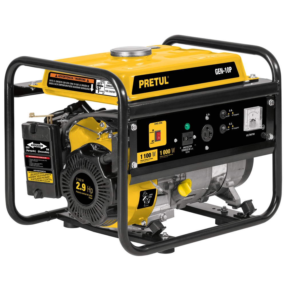 Generador portatil 1.1 kW motor a gasolina, Pretul