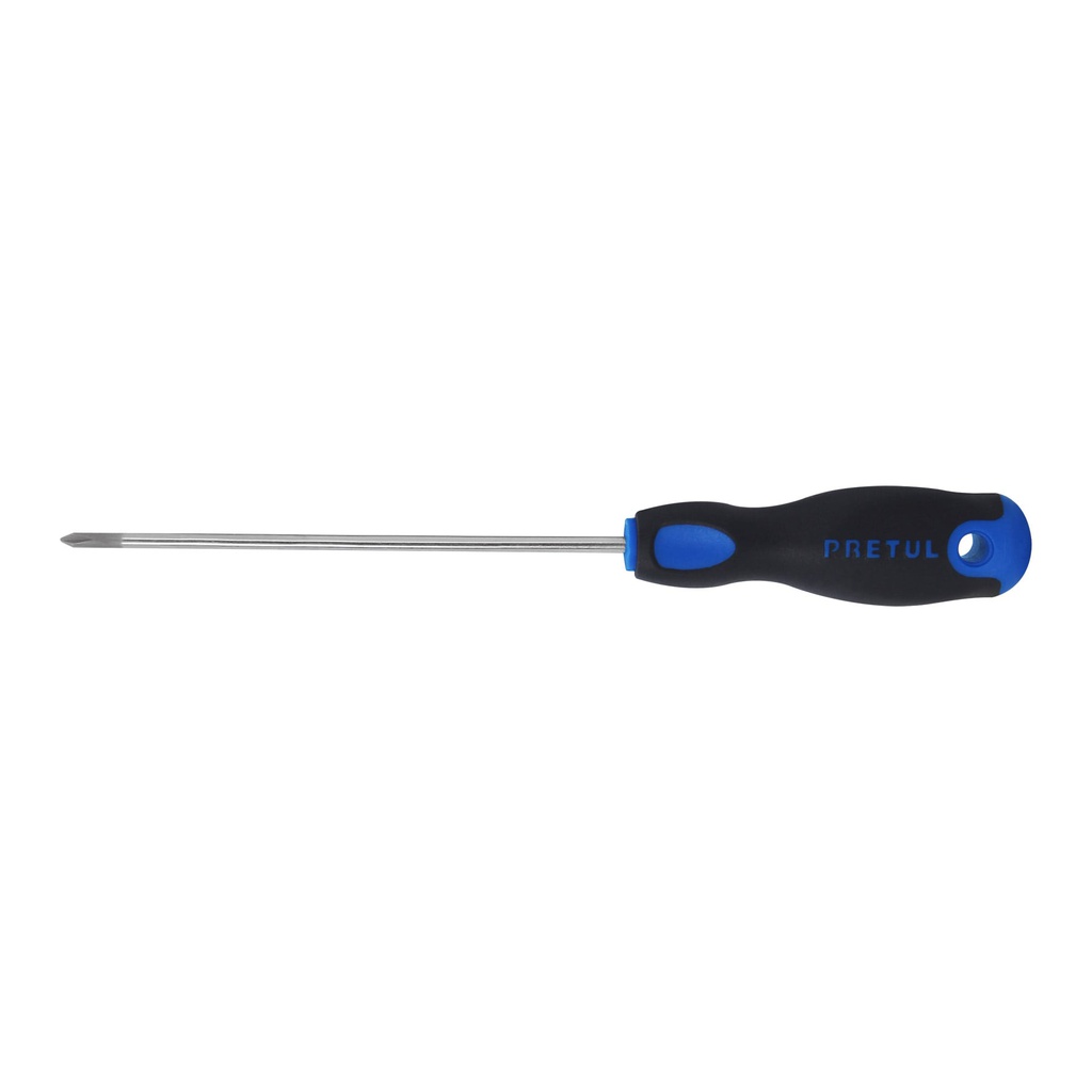 Desarmador de cruz 1/8' x 6' mango Comfort Grip, Pretul