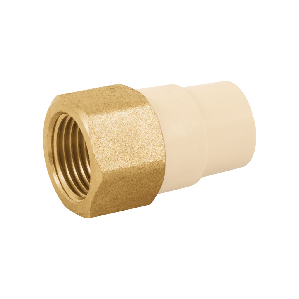 Adaptador hembra de CPVC 1/2' con inserto metalico, Foset