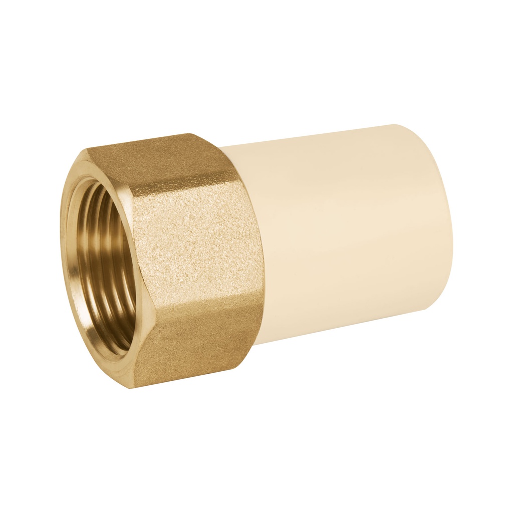 Adaptador hembra de CPVC 3/4' con inserto metalico, Foset