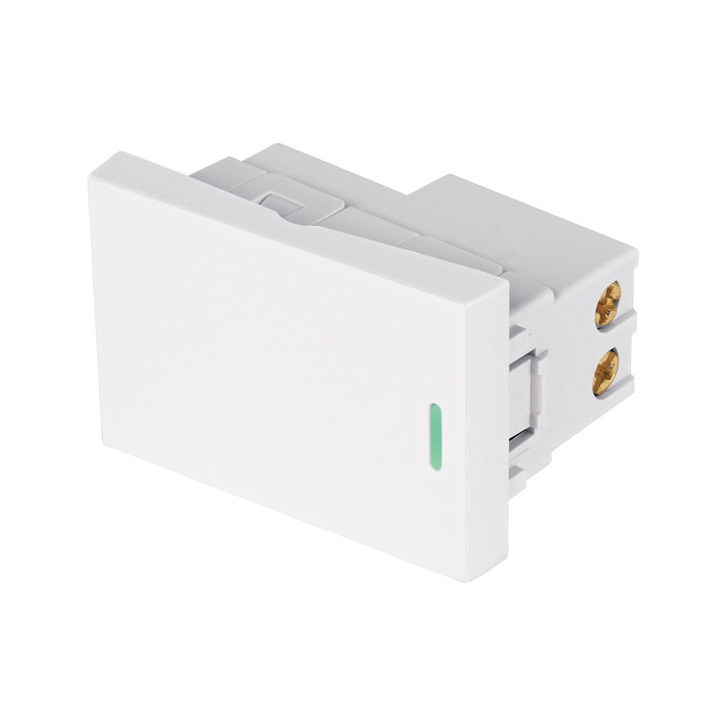 Interruptor de 3 vias blanco de 1.5 modulos, linea Lisboa