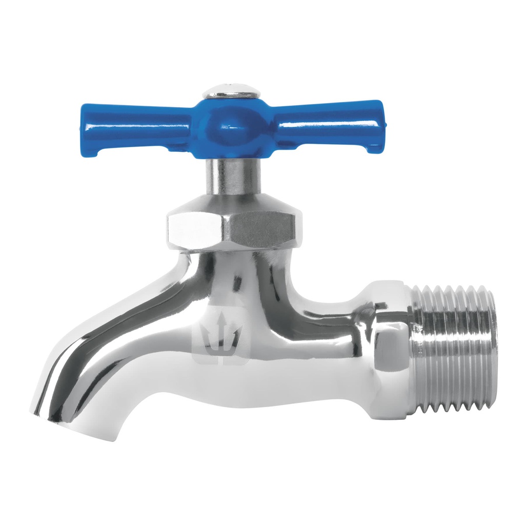 Llave de nariz de laton cromado, 135 g, entrada 1/2', Foset