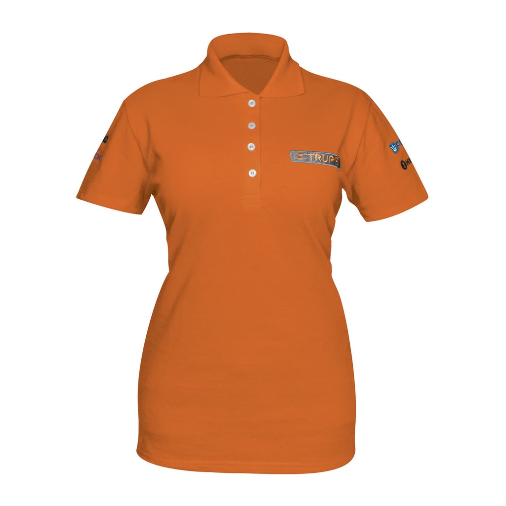 Playera polo para mujer, naranja, M, Truper