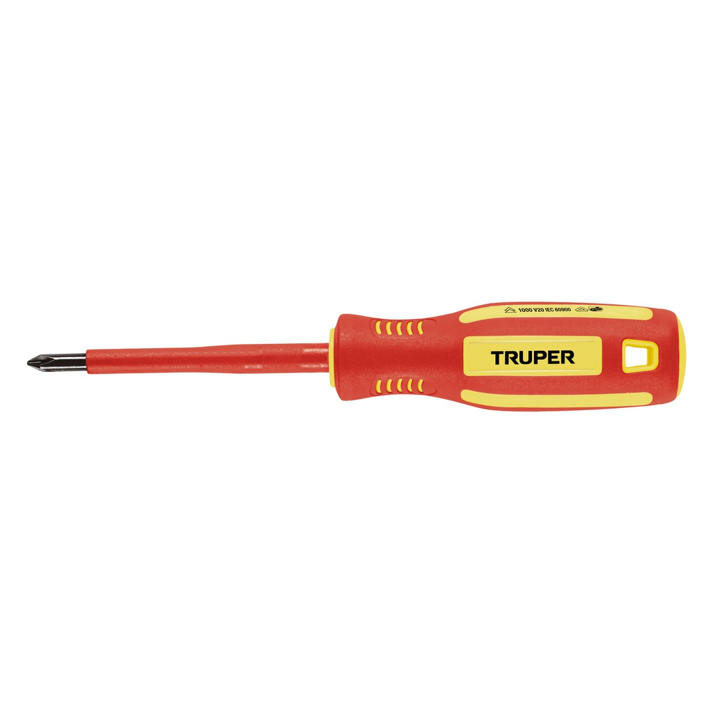 Desarmador dielectrico de cruz 3/16' x 3', Truper