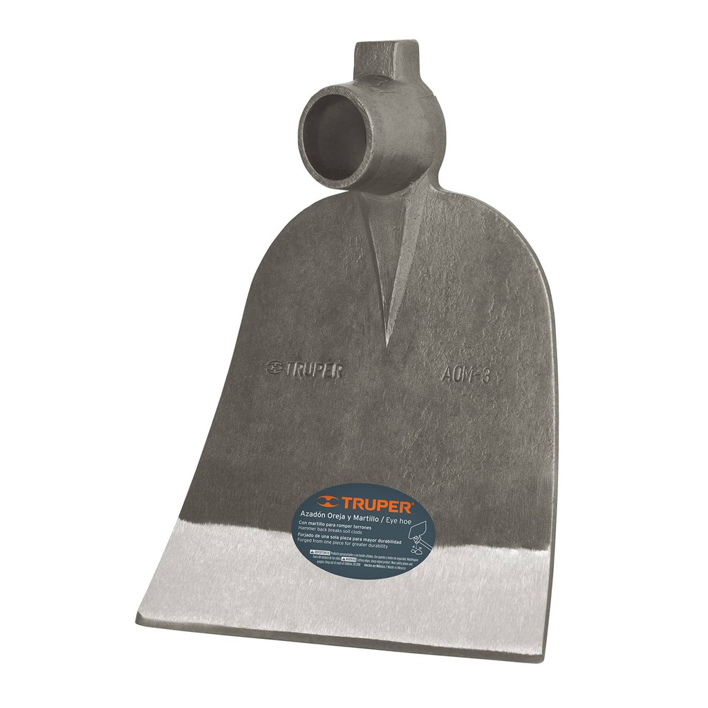 Azadon No. 3 oreja y martillo 3.1 lb sin mango, Truper