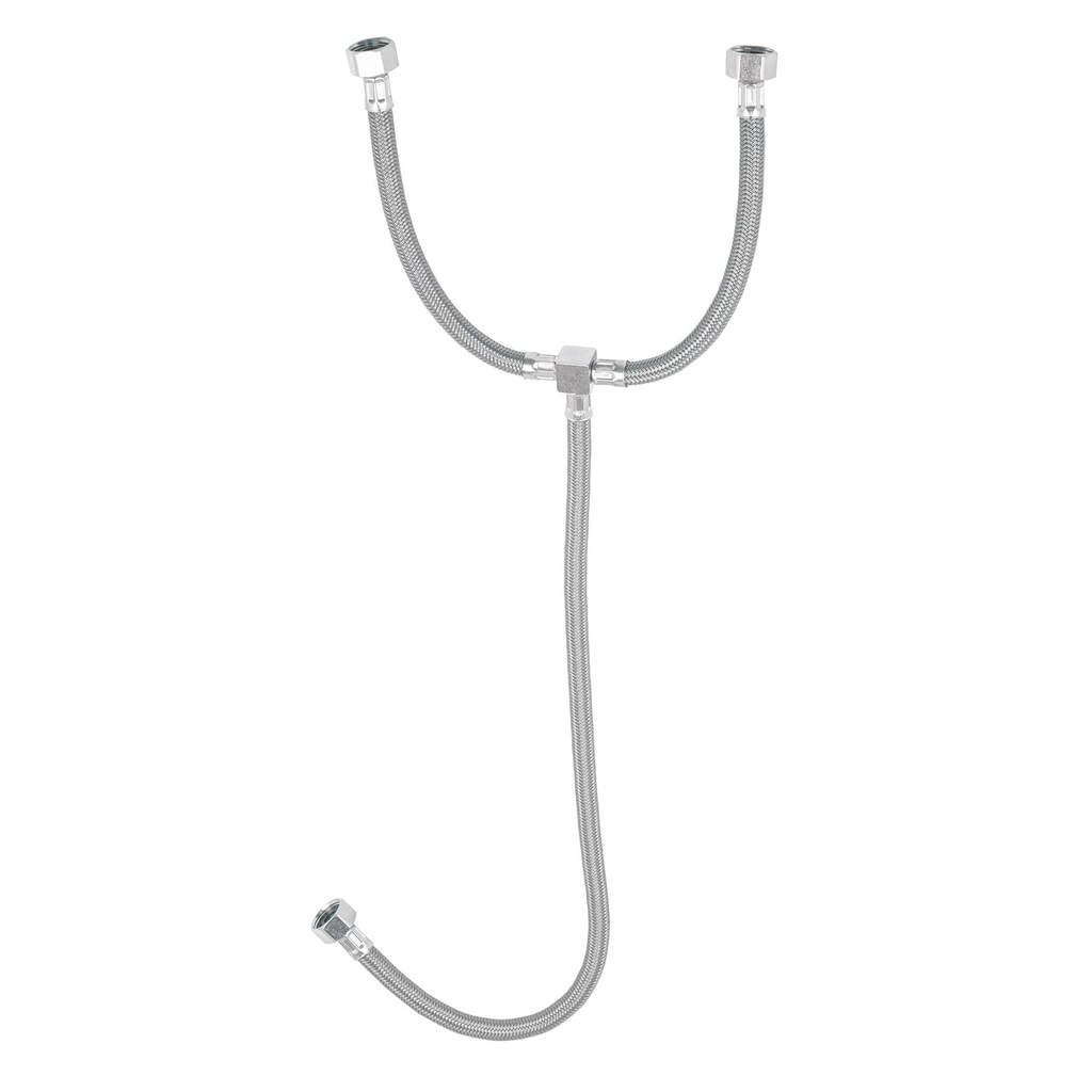 Manguera 'T' lavabo/fregadero, vinilo, 1/2'x1/2'x1/2', 55cm