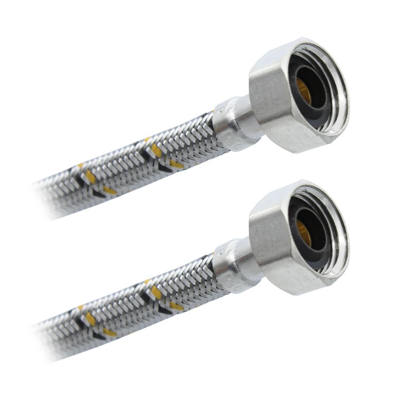 Conector Flexible Para Lav - Freg 1/2"FIP x 1/2"FIP x 100cm. Aluminio Plomacy (CF100)