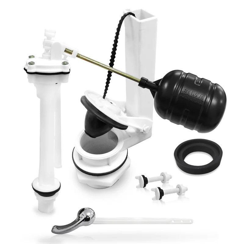 Herraje WC Mini-Max 2" x  8" Palanca Cromada y Esponjoso  (9407)