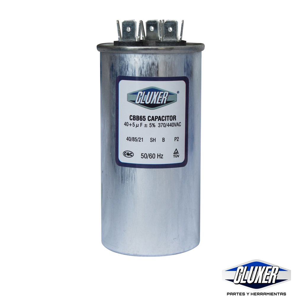 1 Capacitor De Trabajo 40/5mf, Dual 440-370vac +-5%, 50/60hz