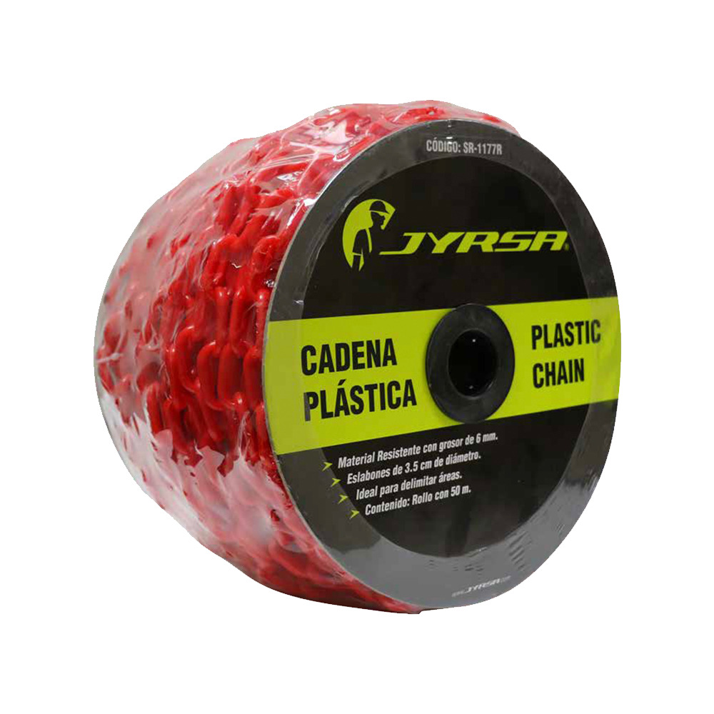 CADENA PLASTICA ROJA PARA DELIMITAR AREAS