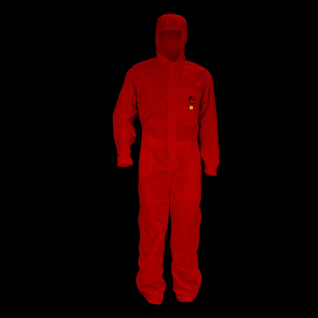 OVEROL ANTIESTATICO ECOFRIENDLY ROJO TALLA GRANDE.