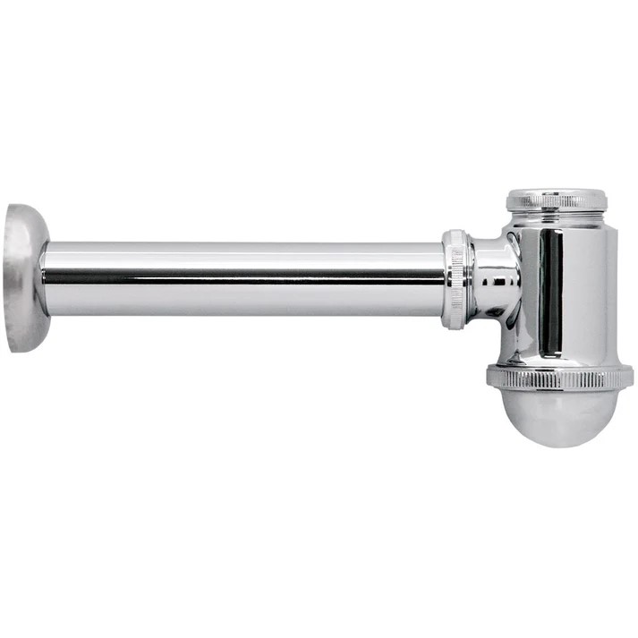 MEDIA TRAMPA DE LATON C/REGISTRO P/LAV AC/CROMO