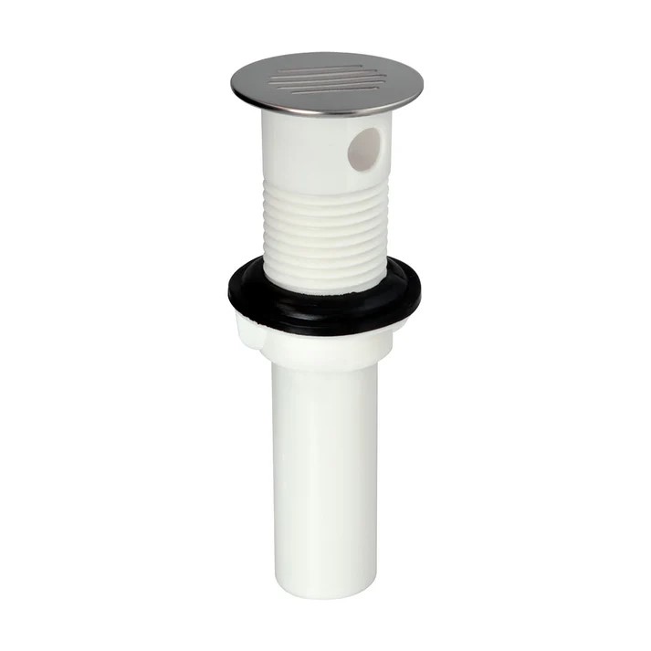 CONTRA DE PLASTICO P/LAVABO CON REJILLA ACERO INOX.