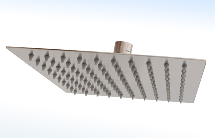 REGADERA DELGADA CUAD.8X8&quot; AC.INOX. AC.SATINADO