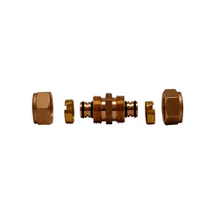 COPLE UNION DE LATON P/TUB DE PLAST C/A ALUM 1/2&quot;