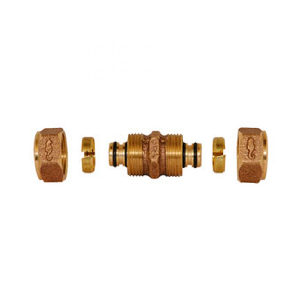 3/4&quot; COPLE UNION P/TUB.PLAST.C/ALMA ALUMINIO