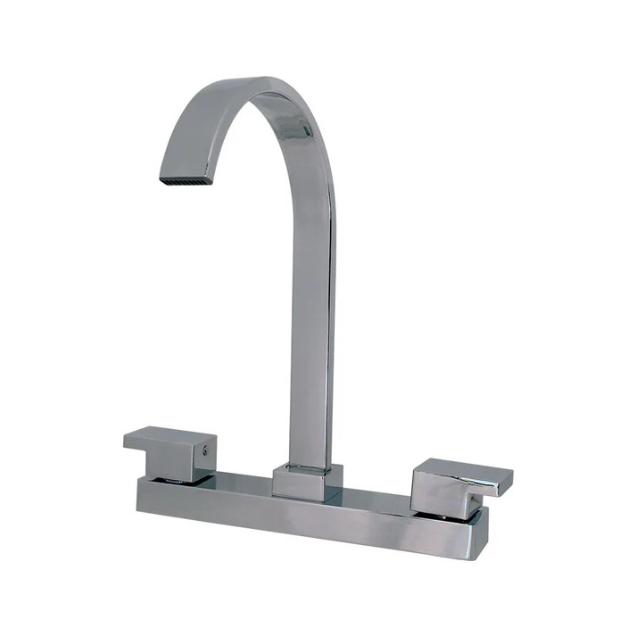 MEZCLADORA MIN.FREG.8&quot; PICO ABAT.C/CERAM 90ﾰ A/CROMO M/CUADRO